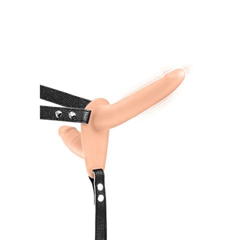 Podwójny wibrujący strap-on 10 trybów | Ładowanie USB