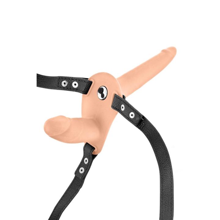 Podwójny wibrujący strap-on 10 trybów | Ładowanie USB