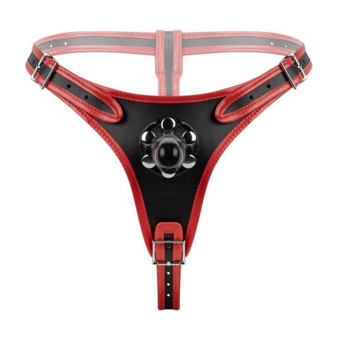 Uprząż strap-on na 3 dildo – regulowana, stabilna