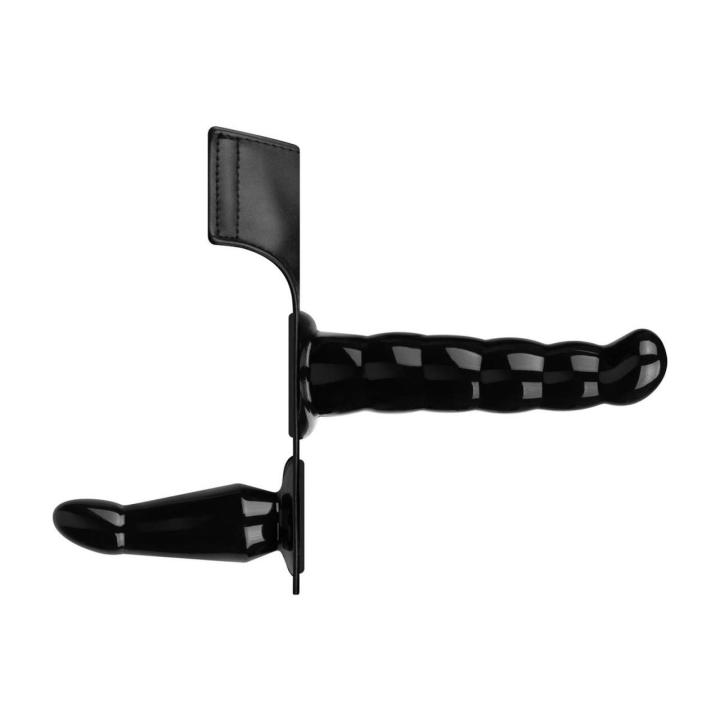 Zestaw strap-on z wibracją i 2 dildo - regulowana uprząż | Loris.pl