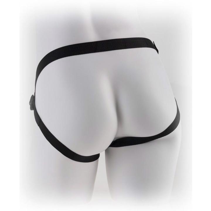 Czarna uprząż strap-on z 3 pierścieniami | Regulowana | Loris.pl