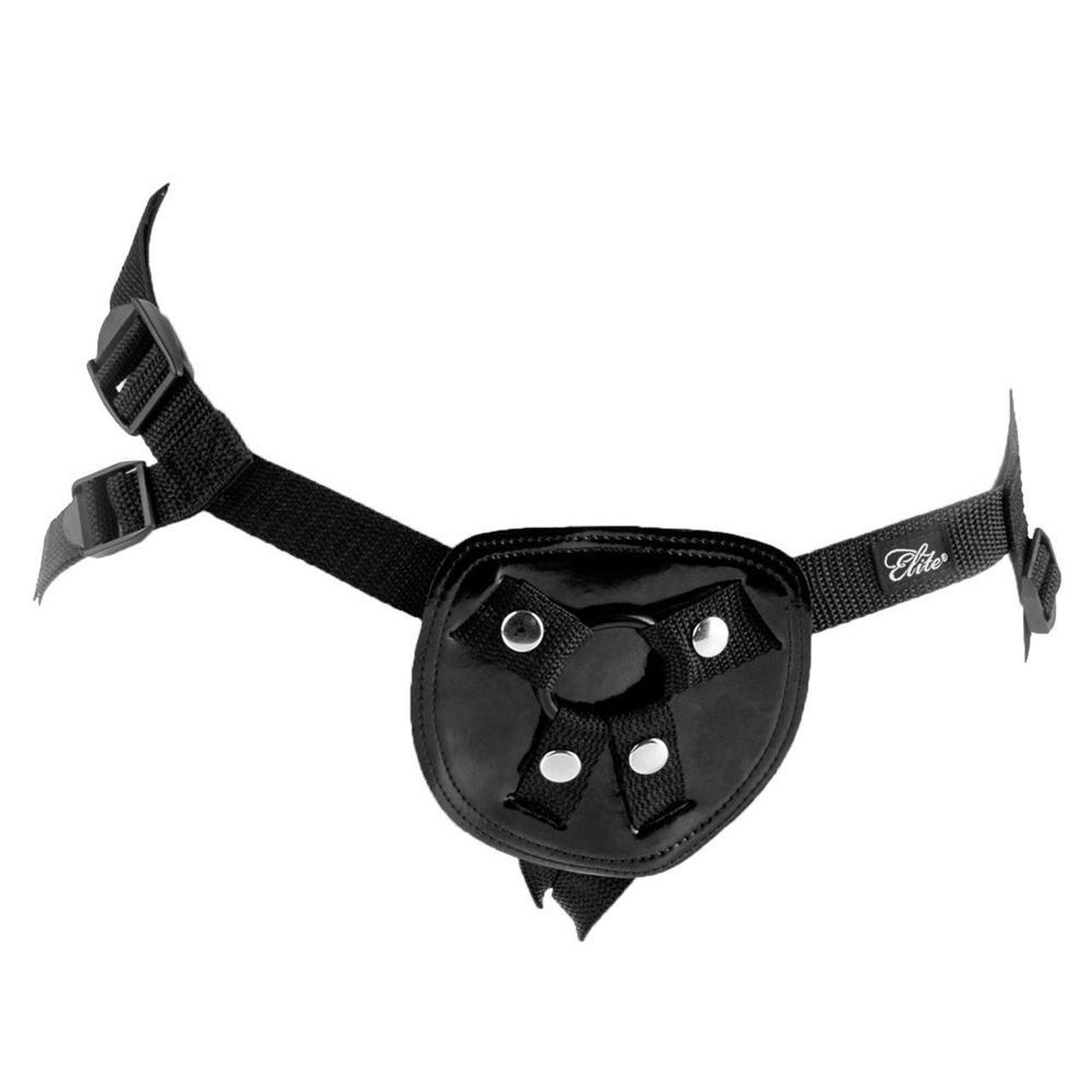 Czarna uprząż strap-on z 3 pierścieniami | Regulowana | Loris.pl