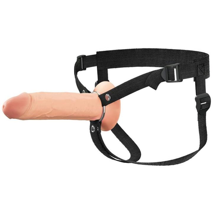 Pusty strap-on 21,6 cm z regulowaną uprzężą | Loris.pl