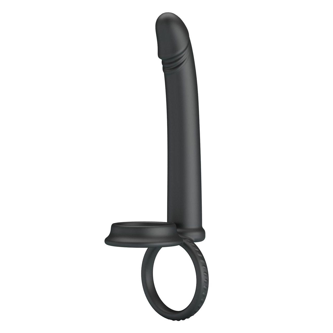 Silikonowy strap-on bez wibracji z cock & ball ring | Wodoodporny | Loris.pl