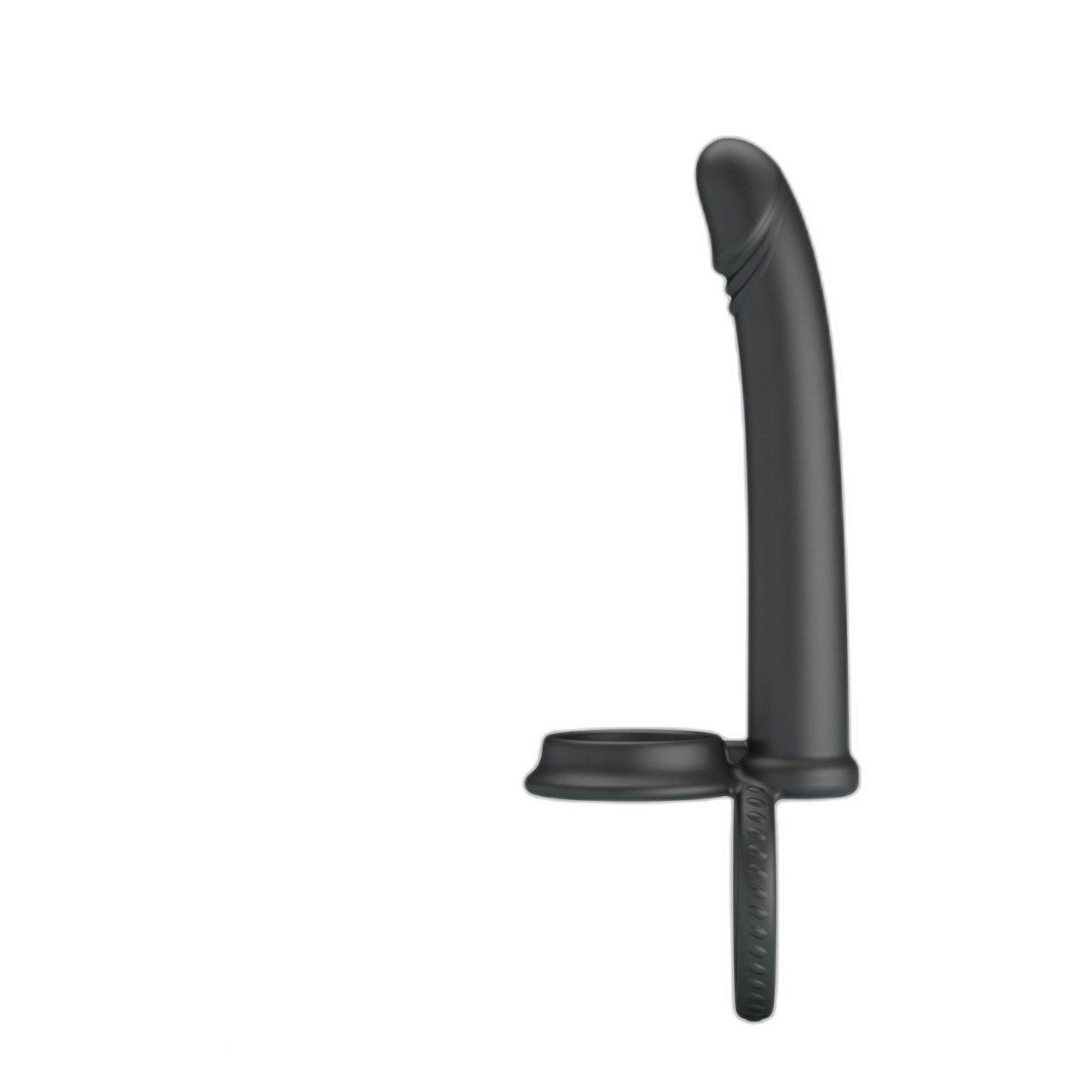 Silikonowy strap-on bez wibracji z cock & ball ring | Wodoodporny | Loris.pl