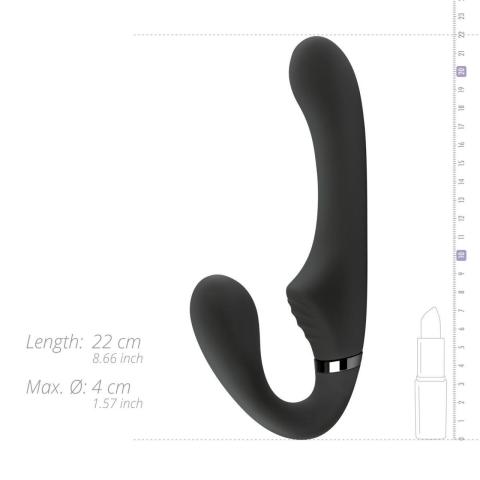 Samonośne dildo strap-on z wibracjami i pilotem 22 cm