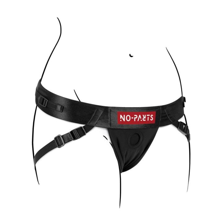Regulowana uprząż strap-on z o-ringiem 3–6 cm czarna