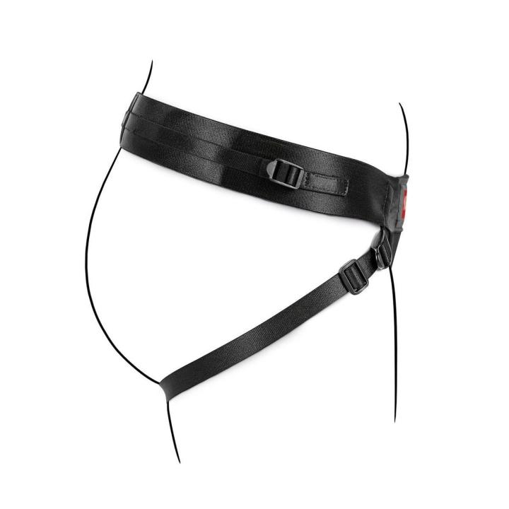 Regulowana uprząż strap-on z o-ringiem 3–6 cm czarna