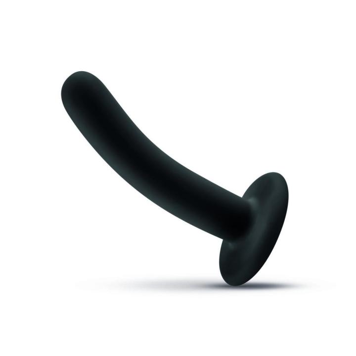 Czarne dildo do straponu 13,5 cm z przyssawką | Silikon