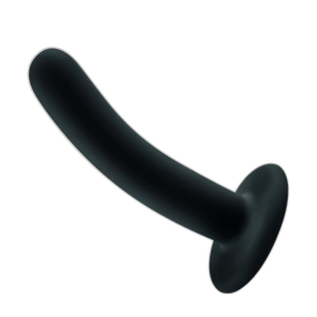 Czarne dildo do straponu 13,5 cm z przyssawką | Silikon | Loris.pl