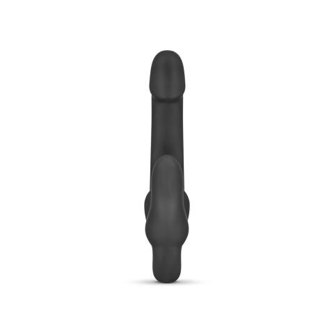 Samonośne dildo strap-on bez uprzęży 22 cm czarne | silikon