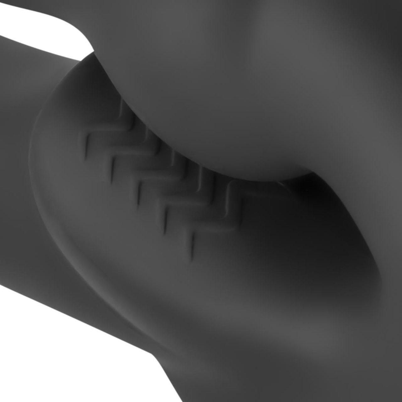 Samonośne dildo strap-on bez uprzęży 22 cm czarne | silikon | Loris.pl