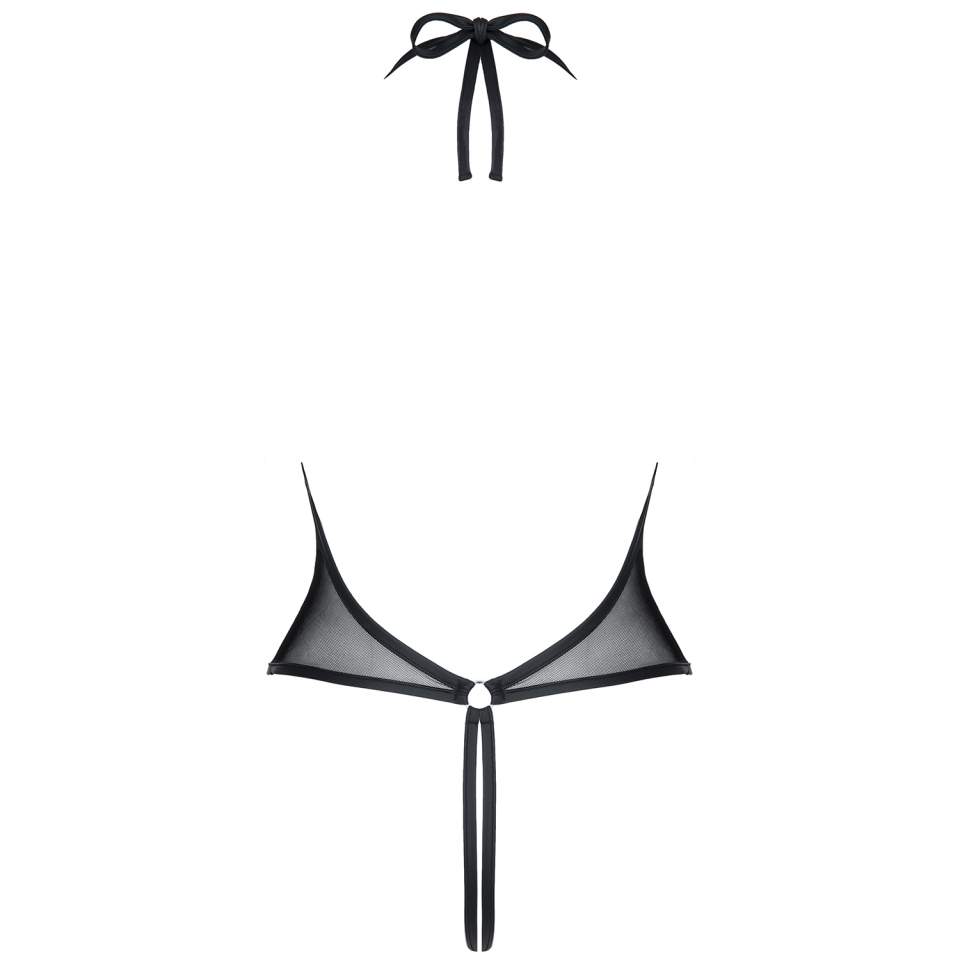 Otwarte body Demoniq Apate z czarnej ekoskóry