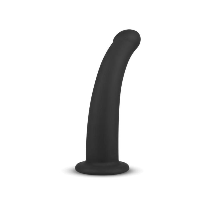 Czarne dildo do strapona z przyssawką 19,5 cm | Silikon