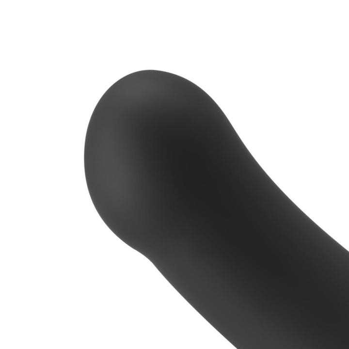 Czarne dildo do strapona z przyssawką 19,5 cm | Silikon
