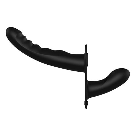 Podwójne strap-on bez wibracji z silikonu medycznego | Regulowane pasy
