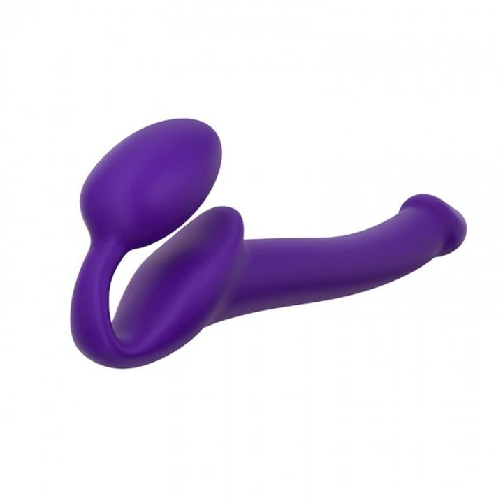 Fioletowe strap-on bez paska S 17 cm | Silikonowe dildo bez wibracji