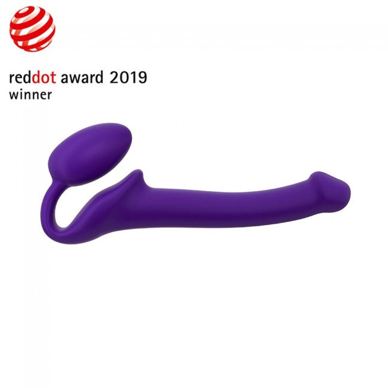 Fioletowe strap-on bez paska S 17 cm | Silikonowe dildo bez wibracji