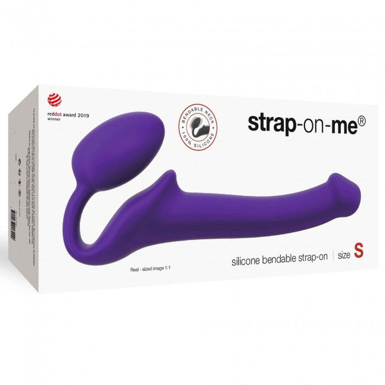 Fioletowe strap-on bez paska S 17 cm | Silikonowe dildo bez wibracji