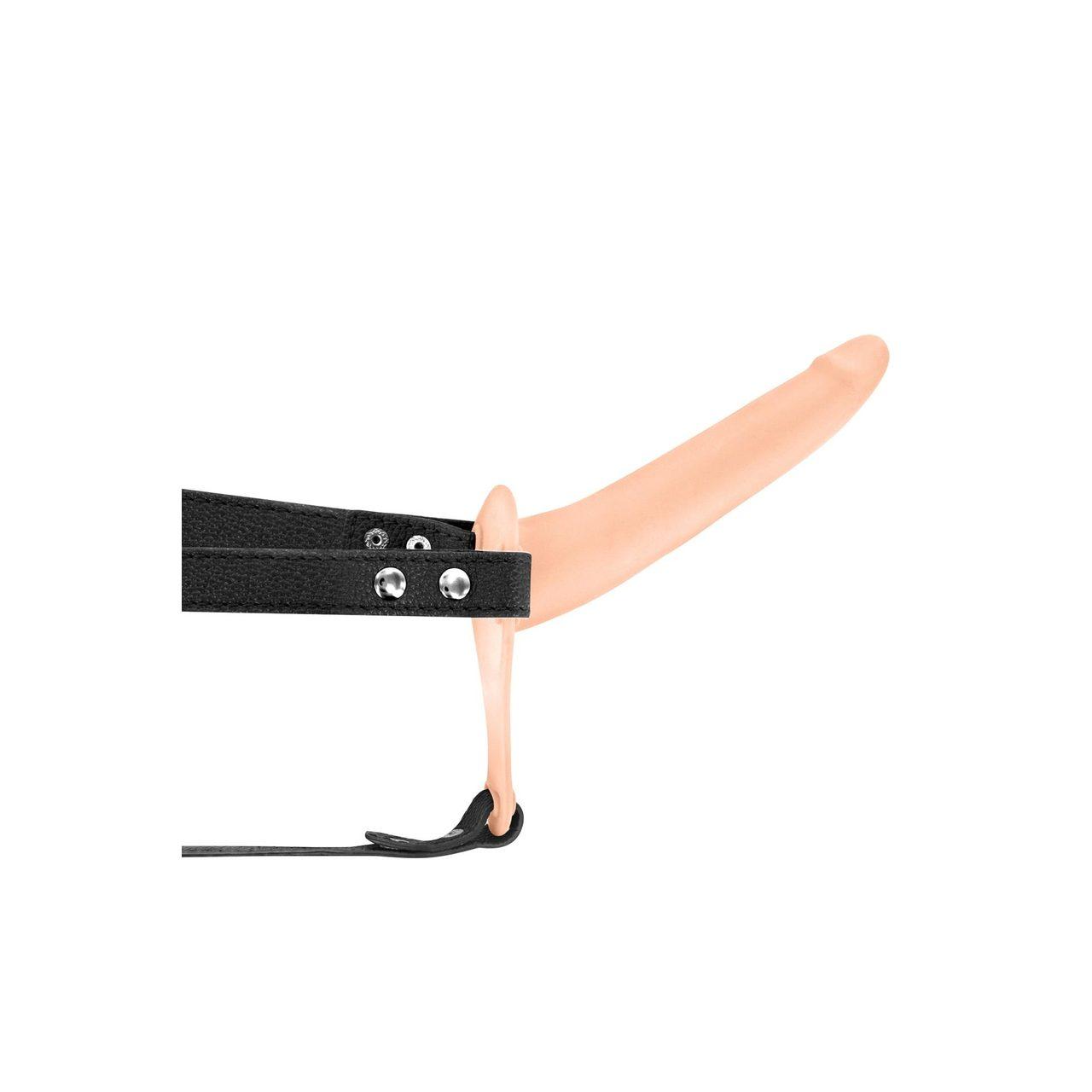 Wibrujący strap-on 15,5 cm z 10 trybami | Regulowany pas | Loris.pl