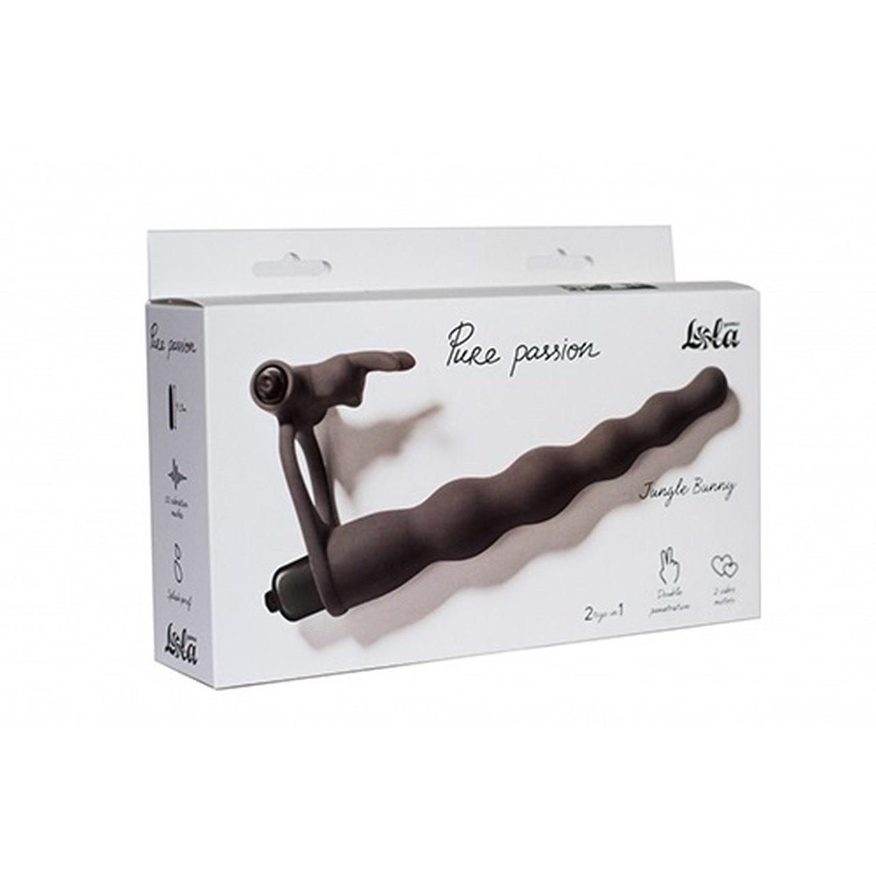 Strap-on z wibracją 10 trybów i podwójną penetracją | Loris.pl