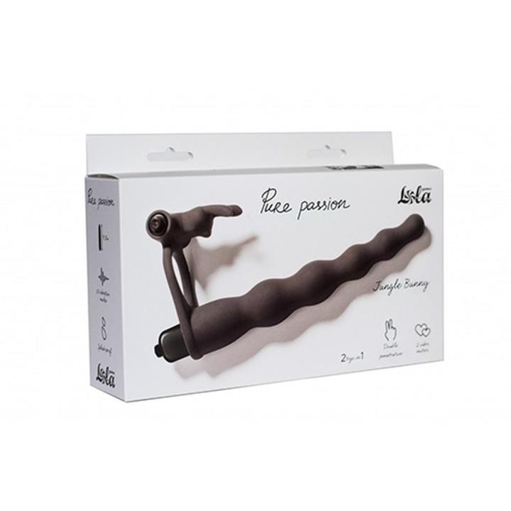 Strap-on z wibracją 10 trybów i podwójną penetracją | Loris.pl