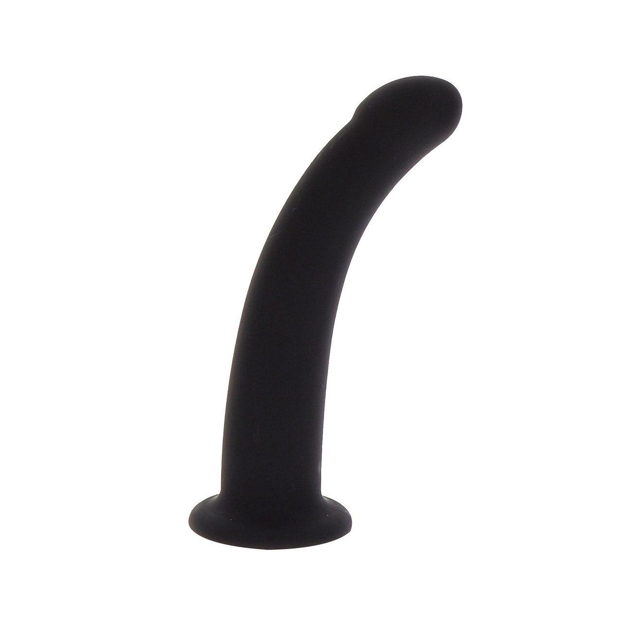 Czarny strap-on bez wibracji z realistycznym dildo M | Loris.pl