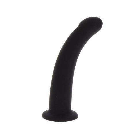 Czarny strap-on bez wibracji z realistycznym dildo M