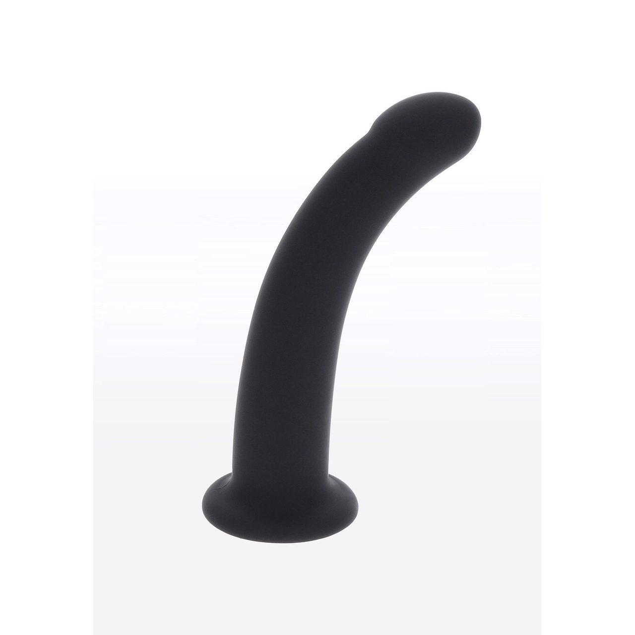 Czarny strap-on bez wibracji z realistycznym dildo M | Loris.pl