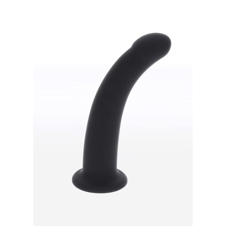 Czarny strap-on bez wibracji z realistycznym dildo M | Loris.pl