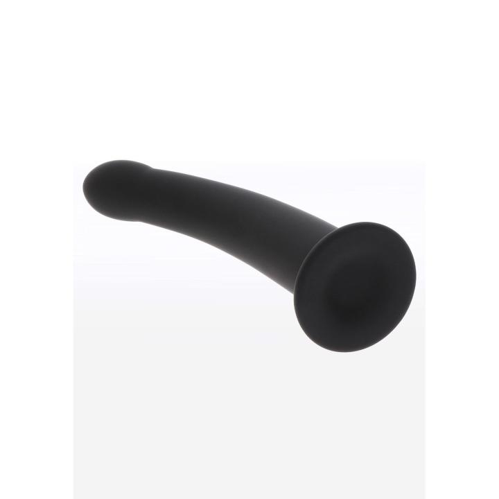 Czarny strap-on bez wibracji z realistycznym dildo M