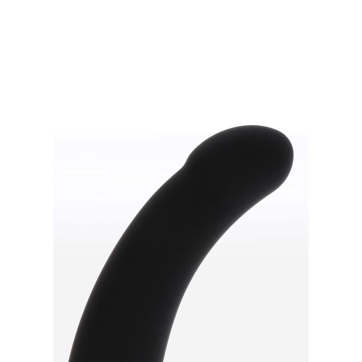 Czarny strap-on bez wibracji z realistycznym dildo M