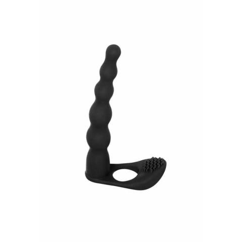 Nasadka strap-on z wibracją i podwójną penetracją 17 cm