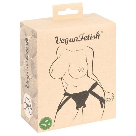 Wegańskie mocowanie strap-on S-L z 3 ringami i miękką wyściółką