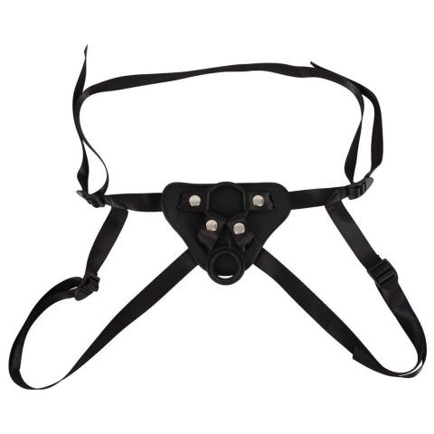 Wegańskie mocowanie strap-on S-L z 3 ringami i miękką wyściółką