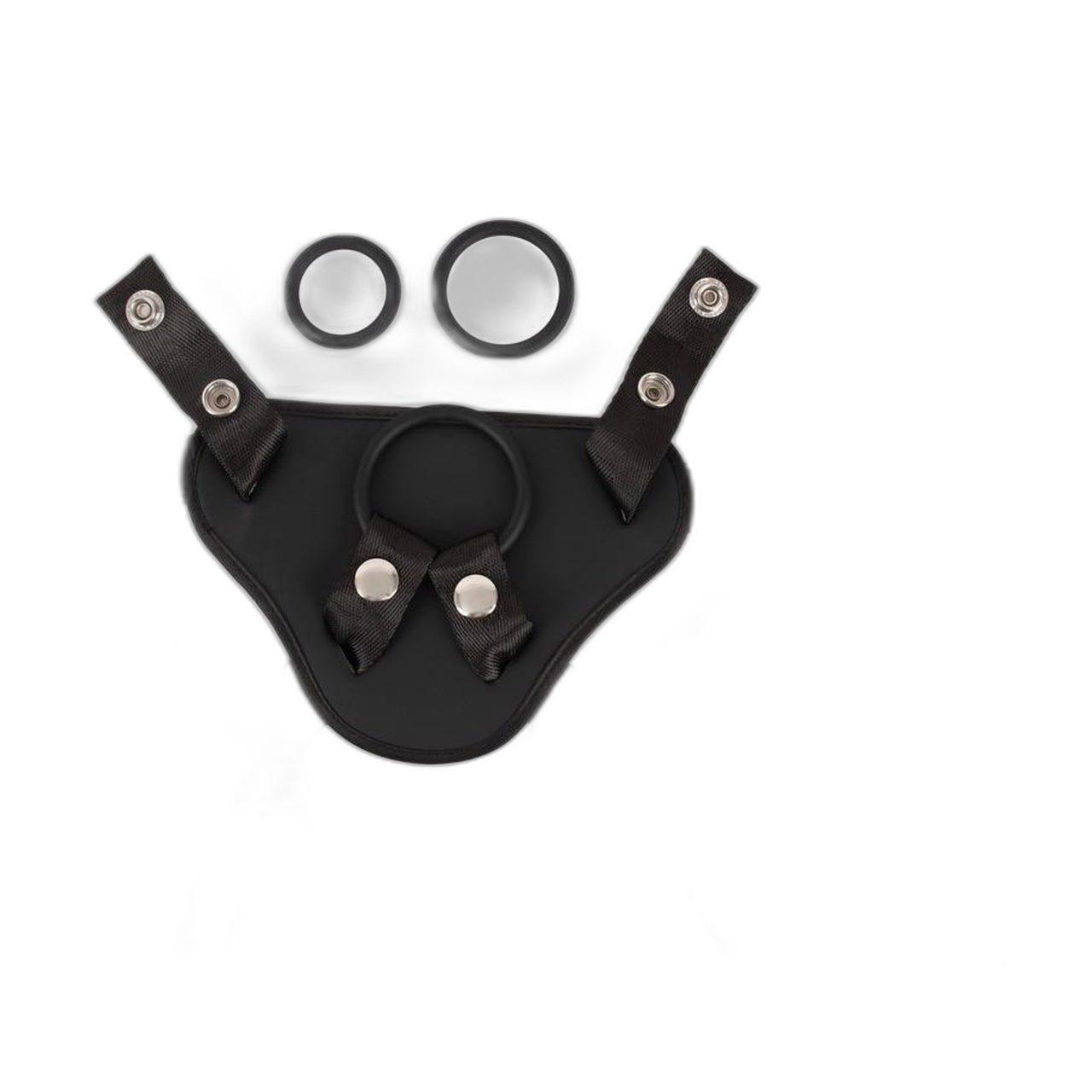 Wegańskie mocowanie strap-on S-L z 3 ringami i miękką wyściółką | Loris.pl