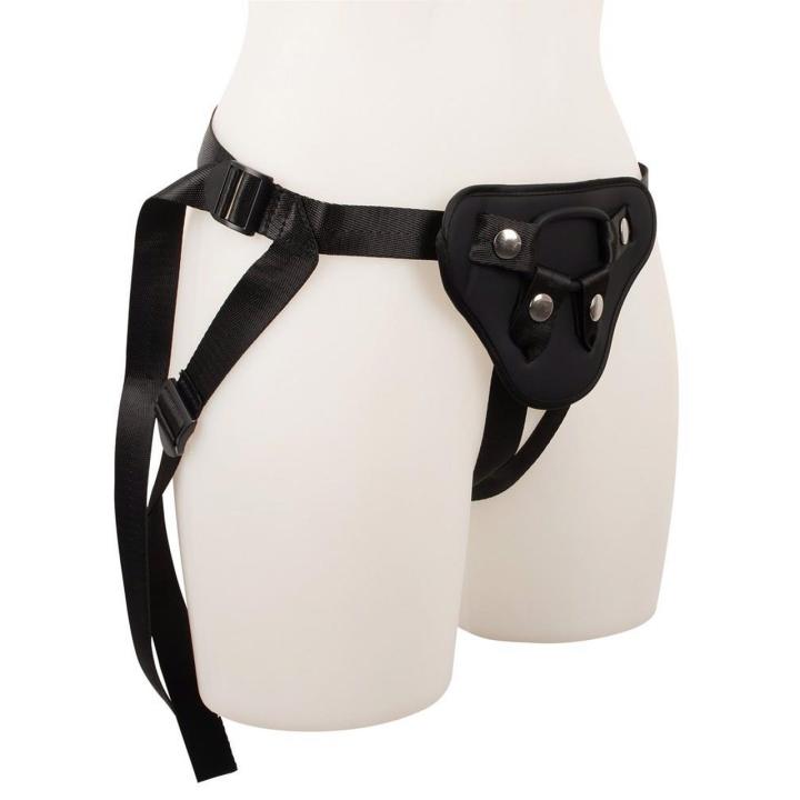 Wegańskie mocowanie strap-on S-L z 3 ringami i miękką wyściółką