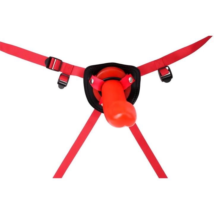 Regulowany strap-on bez wibracji do 137 cm | sztuczna skóra i TPE