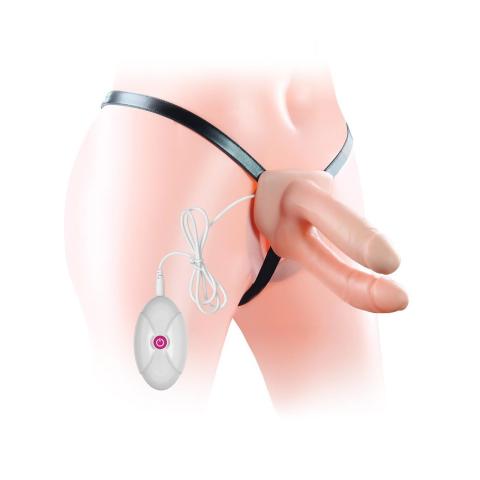 Wibrujący strap-on do podwójnej penetracji unisex | 10 trybów