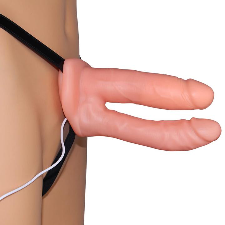 Wibrujący strap-on do podwójnej penetracji unisex | 10 trybów
