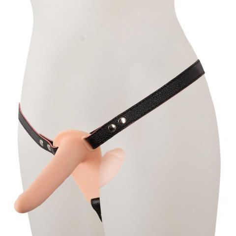 Podwójny strap-on z wibracjami 10 trybów | Regulowana uprząż