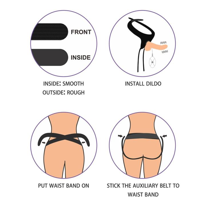 Wibrujący strap-on 19 cm z regulowaną uprzężą