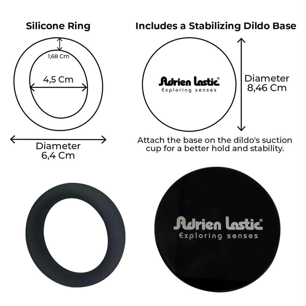 Uniwersalna uprząż do strap-on z silikonowym pierścieniem 4 cm | Loris.pl