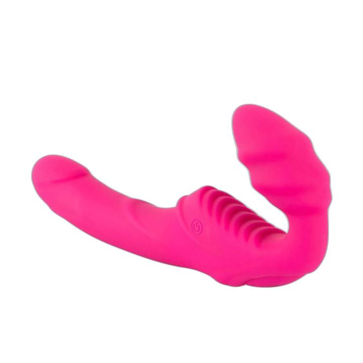 Bezszelkowy strap-on z wibracjami 9 trybów | Wodoodporny