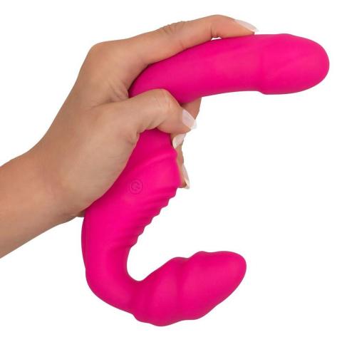 Bezszelkowy strap-on z wibracjami 9 trybów | Wodoodporny
