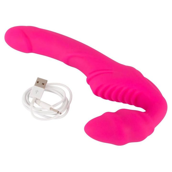 Bezszelkowy strap-on z wibracjami 9 trybów | Wodoodporny