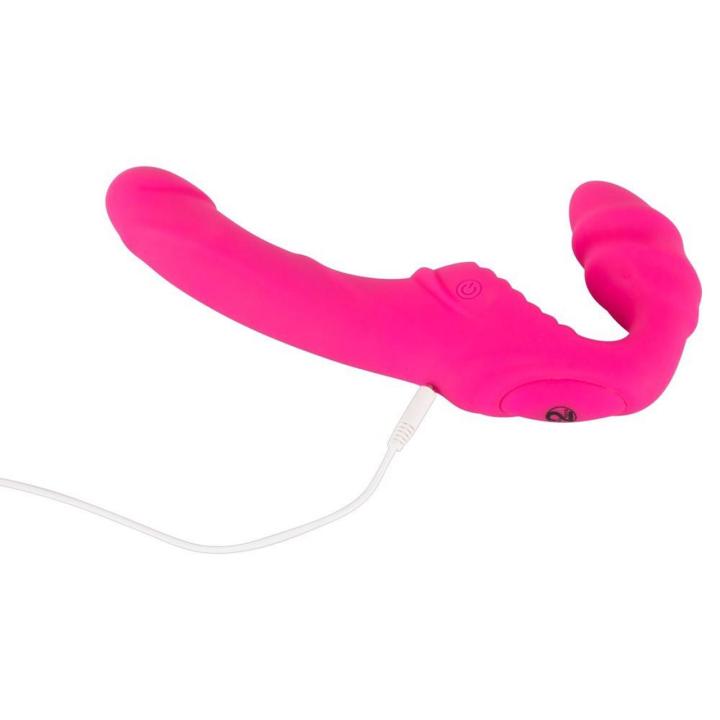 Bezszelkowy strap-on z wibracjami 9 trybów | Wodoodporny