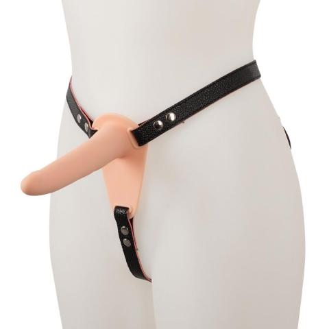 Wibrujący strap-on 15 cm z bullet 10 trybów