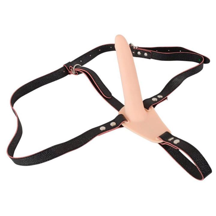 Wibrujący strap-on 15 cm z bullet 10 trybów