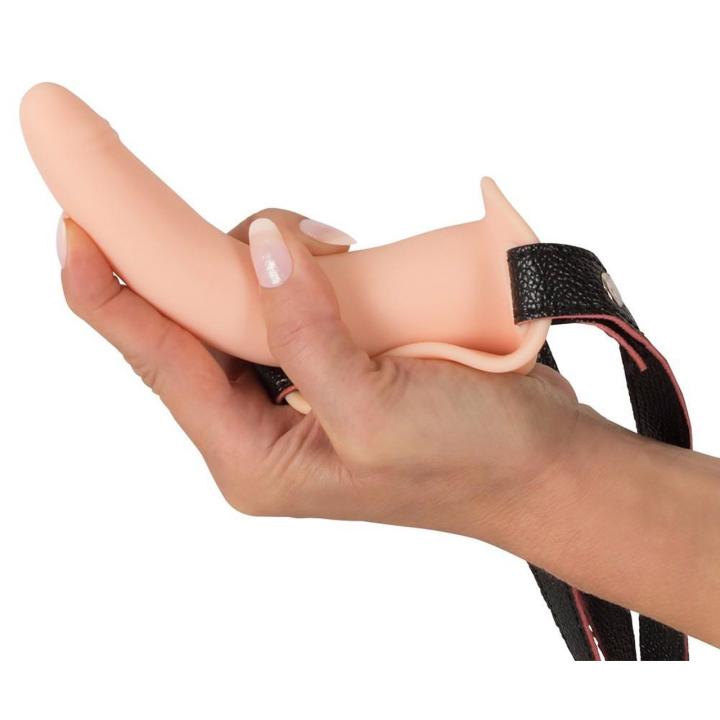 Wibrujący strap-on 15 cm z bullet 10 trybów